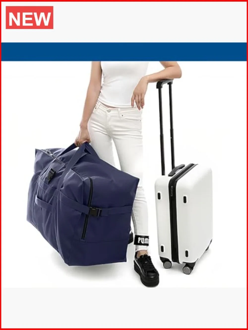 Large Waterproof Carry On Weekend Duffle Bag for Travel Camping